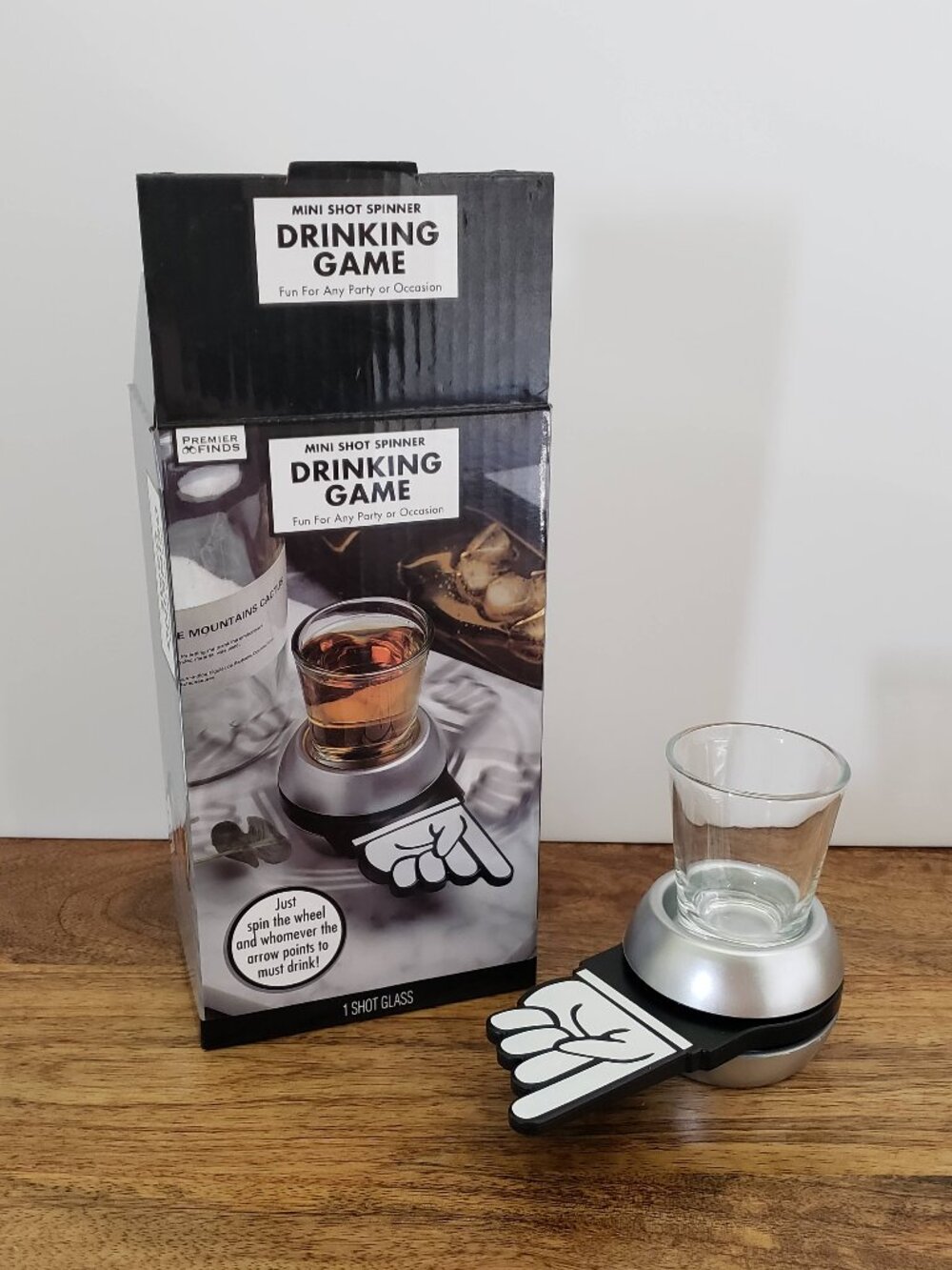 Premier Finds Mini Shot Spinner Drinking Game NIB Party Barware Novelty Gift